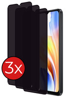 BTH BTH OPPO A38 Screenprotector Glas Privacy - 3 PACK
