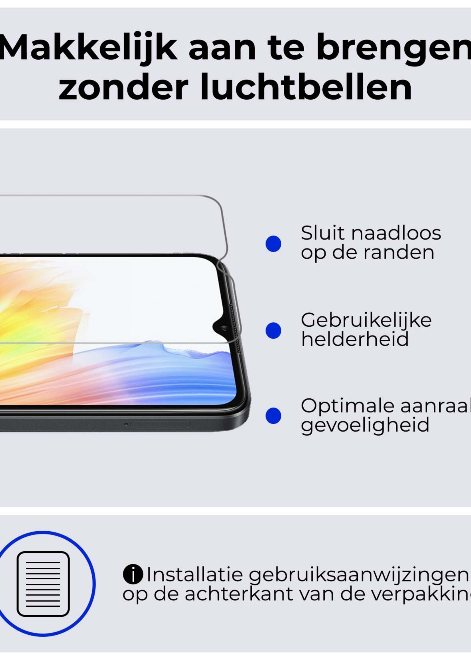 BTH Hoesje Geschikt voor OPPO A38 Hoesje Siliconen Case Hoes Met 2x Screenprotector - Hoes Geschikt voor OPPO A38 Hoes Cover Case - Transparant