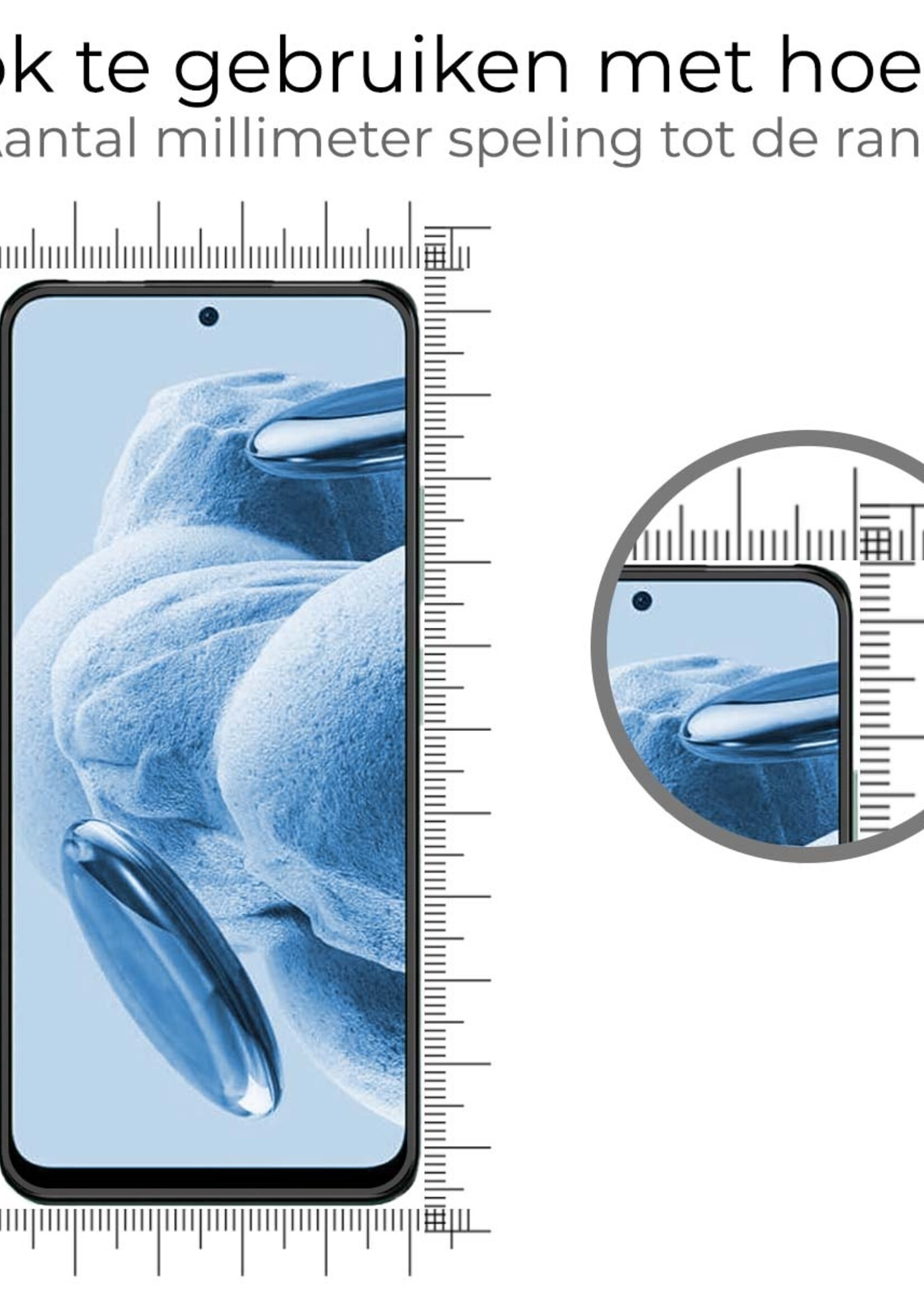 BTH Screenprotector Geschikt voor Xiaomi Redmi Note 12 5G Screenprotector Glas Gehard Tempered Glass - Screenprotector Geschikt voor Xiaomi Redmi Note 12 5G Screen Protector Screen Cover