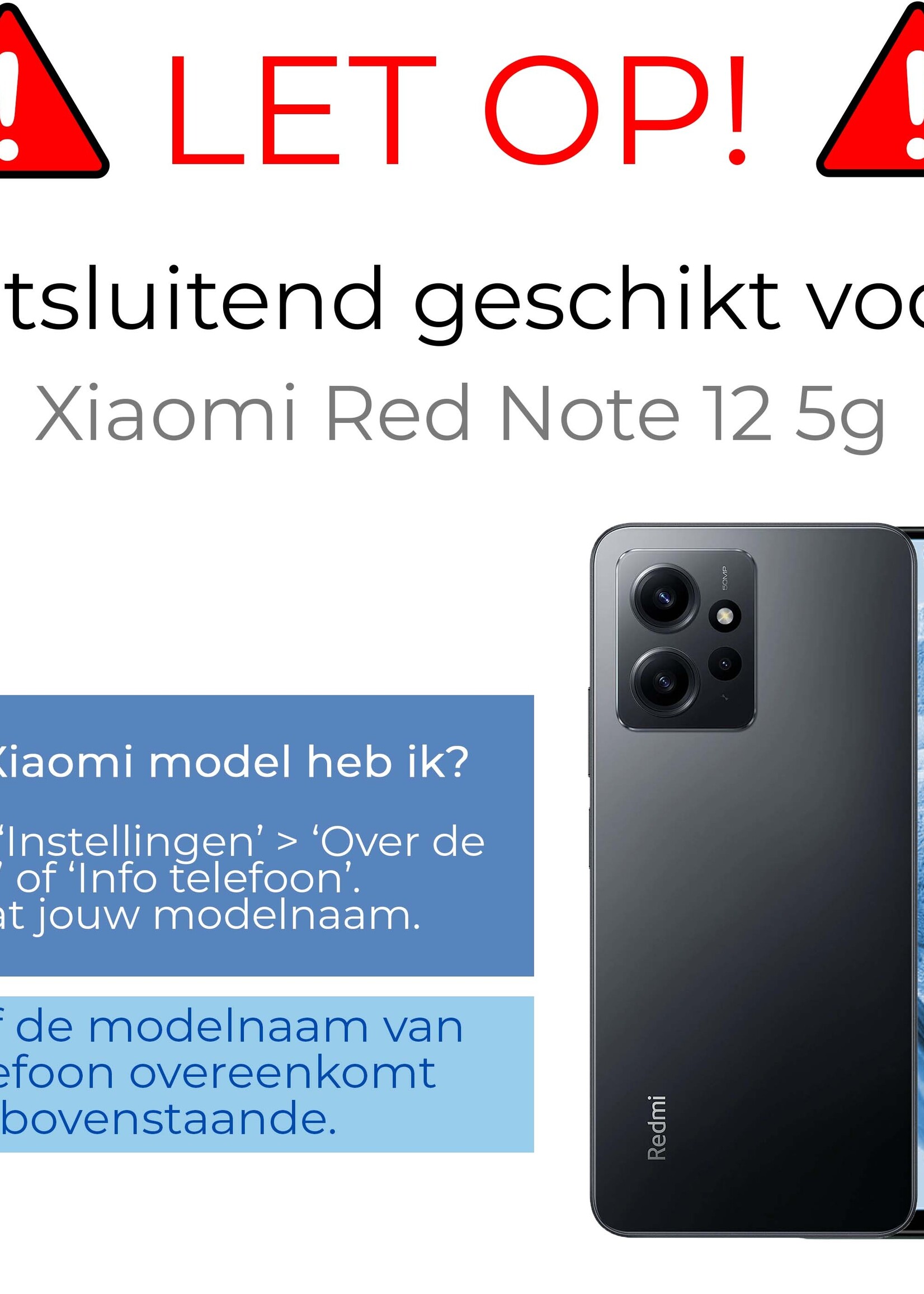BTH Screenprotector Geschikt voor Xiaomi Redmi Note 12 5G Screenprotector Glas Gehard Tempered Glass - Screenprotector Geschikt voor Xiaomi Redmi Note 12 5G Screen Protector Screen Cover