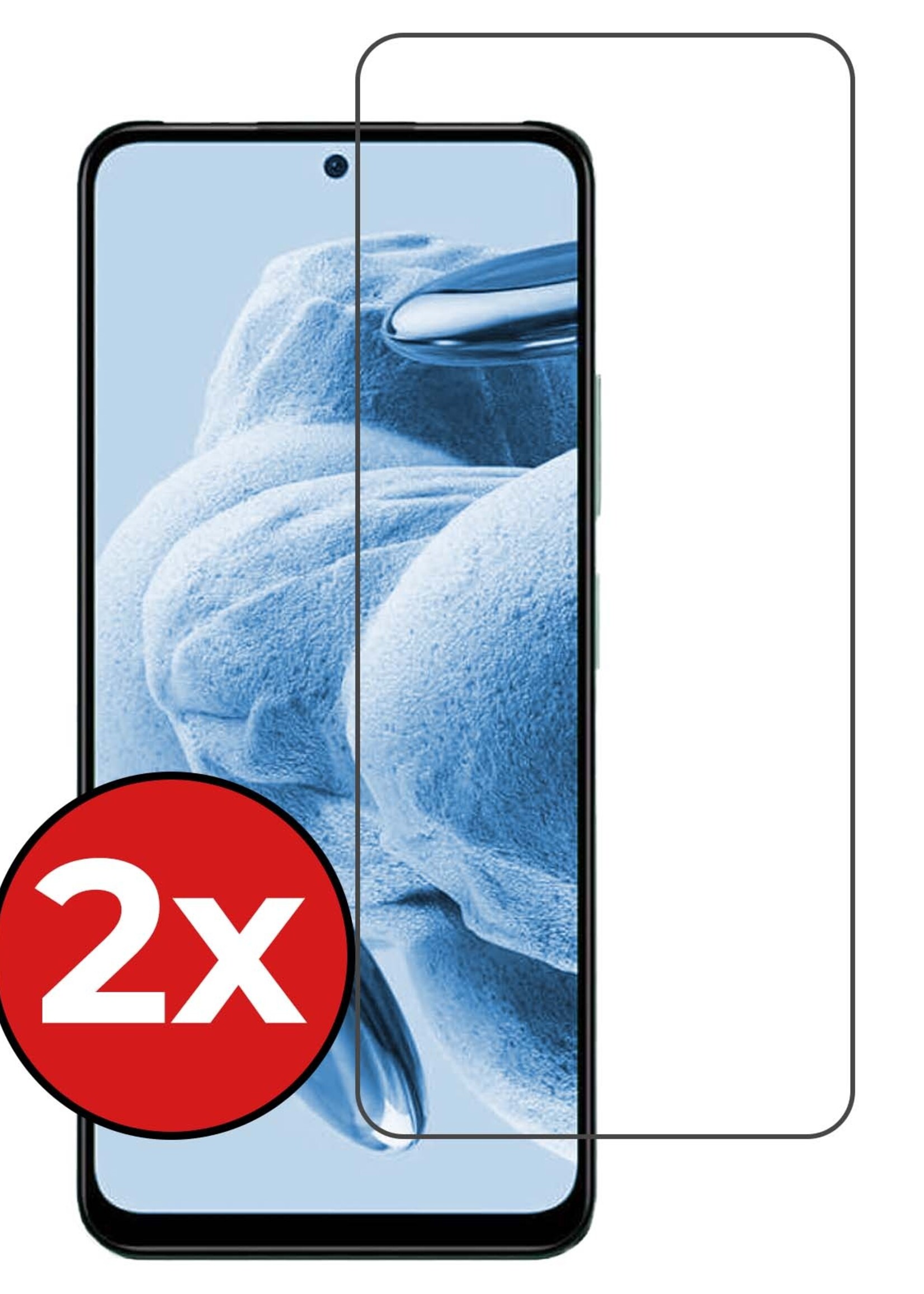 BTH Screenprotector Geschikt voor Xiaomi Redmi Note 12 5G Screenprotector Glas Gehard Tempered Glass - Screenprotector Geschikt voor Xiaomi Redmi Note 12 5G Screen Protector Screen Cover - 2 PACK