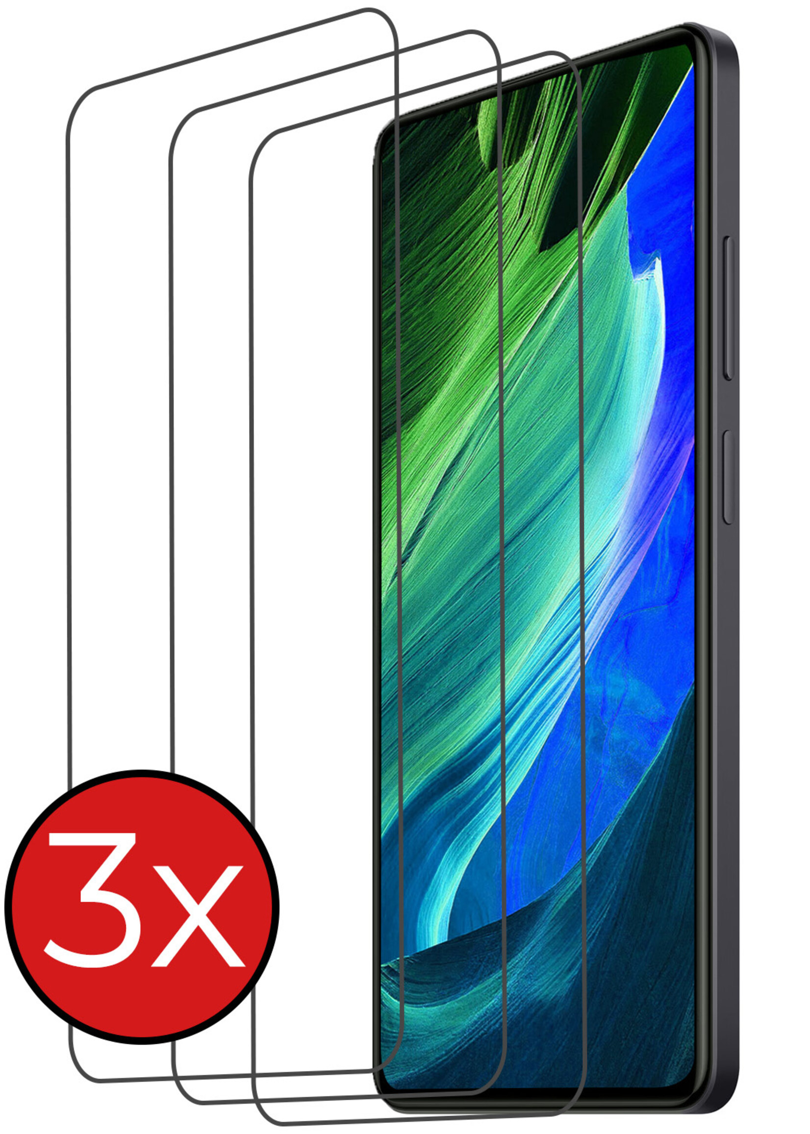 BTH Screenprotector Geschikt voor Xiaomi Redmi Note 12 Pro Screenprotector Glas Gehard Tempered Glass - Screenprotector Geschikt voor Xiaomi Redmi Note 12 Pro Screen Protector Screen Cover - 3 PACK