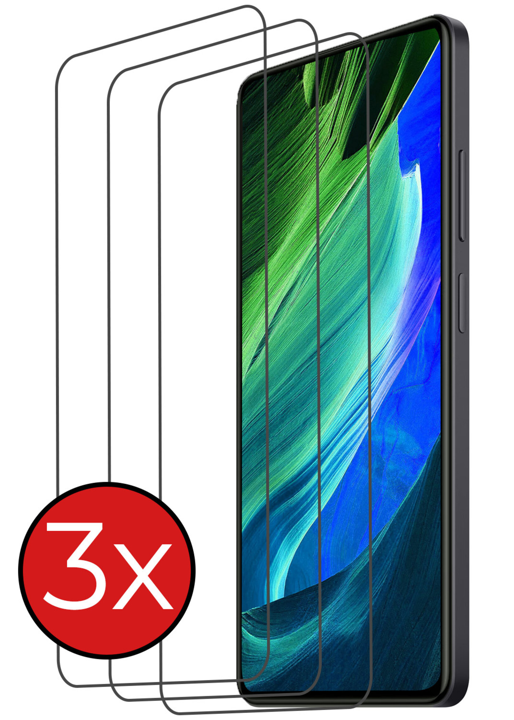 BTH Screenprotector Geschikt voor Xiaomi Redmi Note 12 Pro+ Screenprotector Glas Gehard Tempered Glass - Screenprotector Geschikt voor Xiaomi Redmi Note 12 Pro+ Screen Protector Screen Cover - 3 PACK