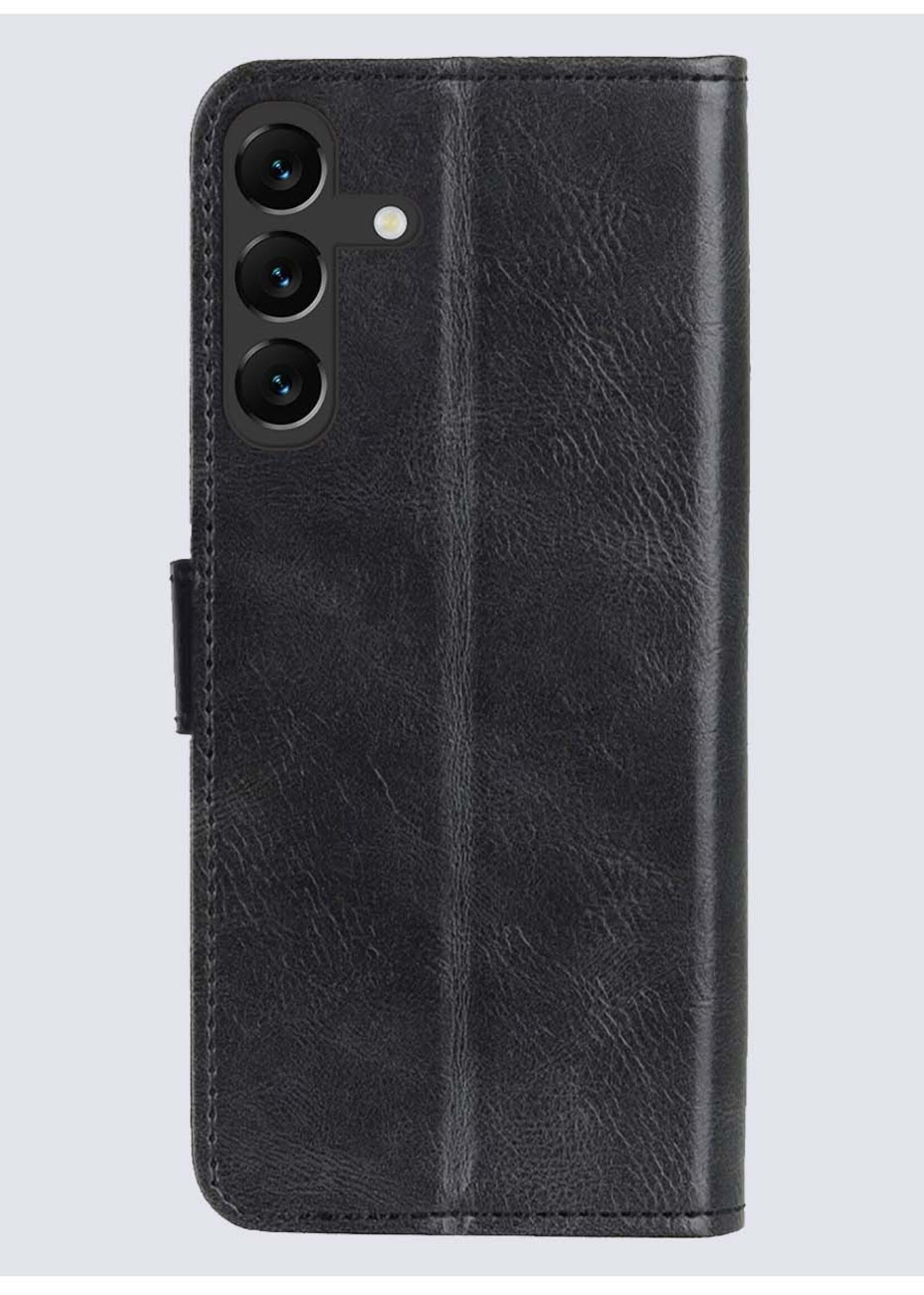BTH Hoesje Geschikt voor Samsung A15 Hoesje Book Case Hoes Portemonnee Cover Walletcase - Hoes Geschikt voor Samsung Galaxy A15 Hoes Bookcase Hoesje - Zwart