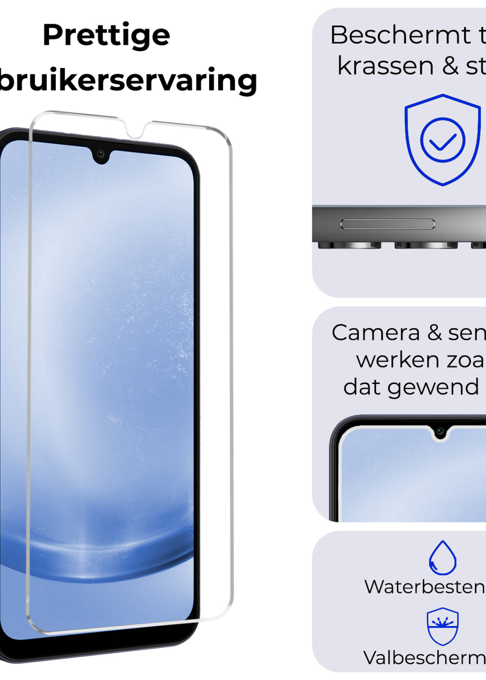 BTH Screenprotector Geschikt voor Samsung A25 Screenprotector Glas Gehard Tempered Glass - Screenprotector Geschikt voor Samsung Galaxy A25 Screen Protector Screen Cover
