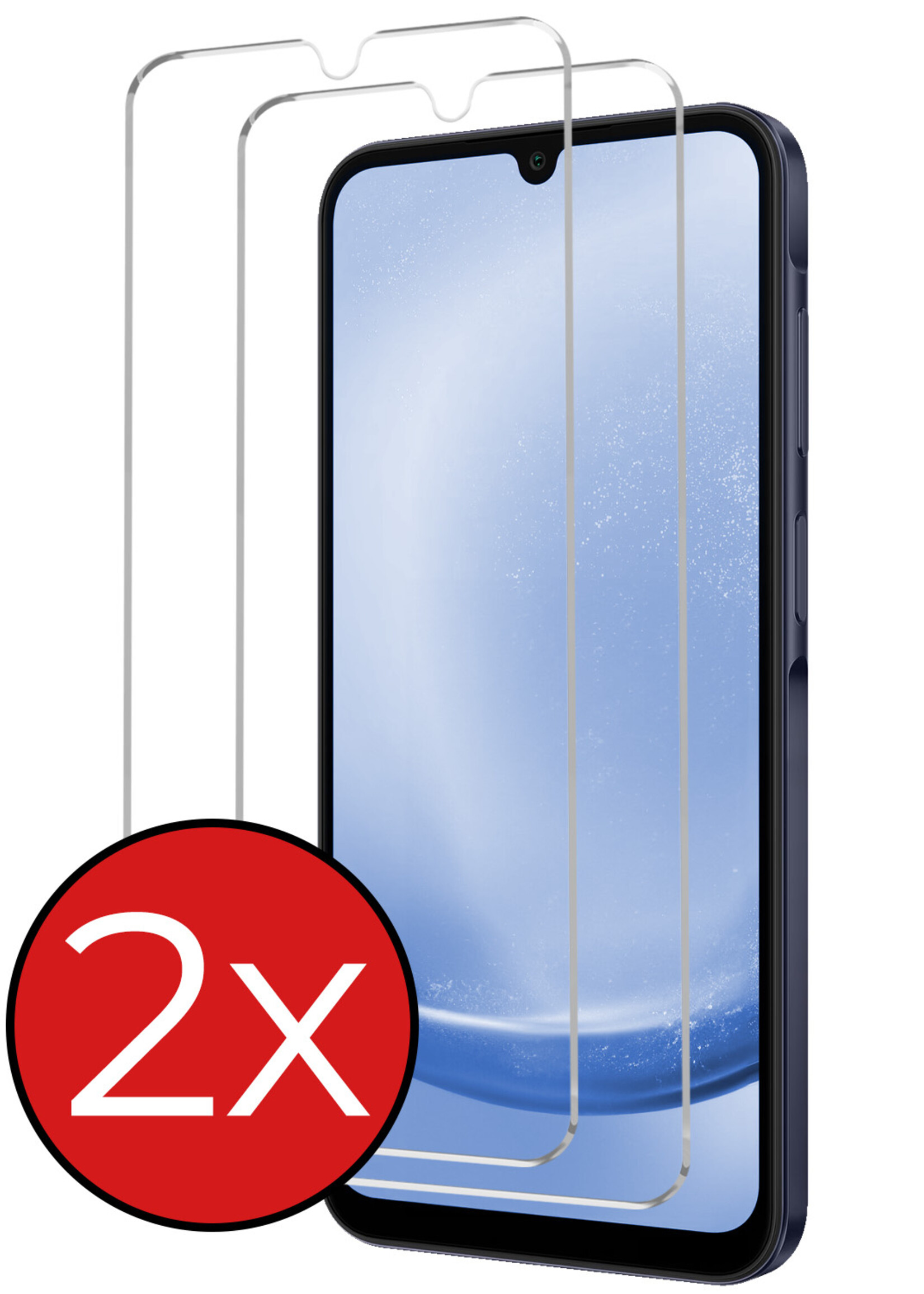 BTH Screenprotector Geschikt voor Samsung A25 Screenprotector Glas Gehard Tempered Glass - Screenprotector Geschikt voor Samsung Galaxy A25 Screen Protector Screen Cover - 2 PACK