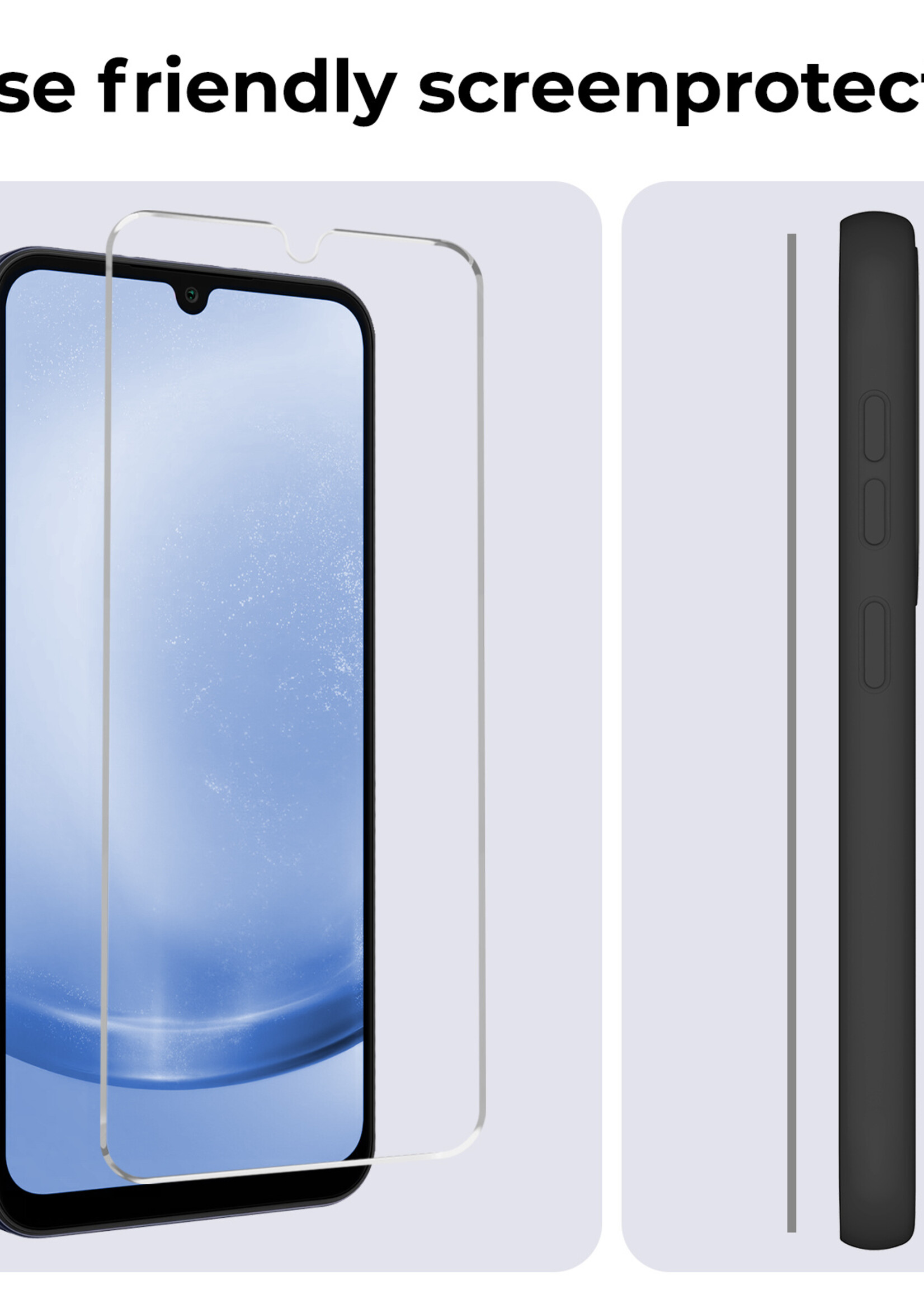 BTH Screenprotector Geschikt voor Samsung A25 Screenprotector Glas Gehard Tempered Glass - Screenprotector Geschikt voor Samsung Galaxy A25 Screen Protector Screen Cover - 3 PACK