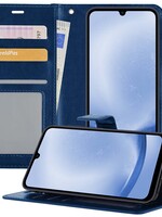 BTH BTH Samsung Galaxy A25 Hoesje Bookcase - Donkerblauw