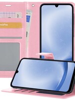 BTH BTH Samsung Galaxy A25 Hoesje Bookcase - Lichtroze