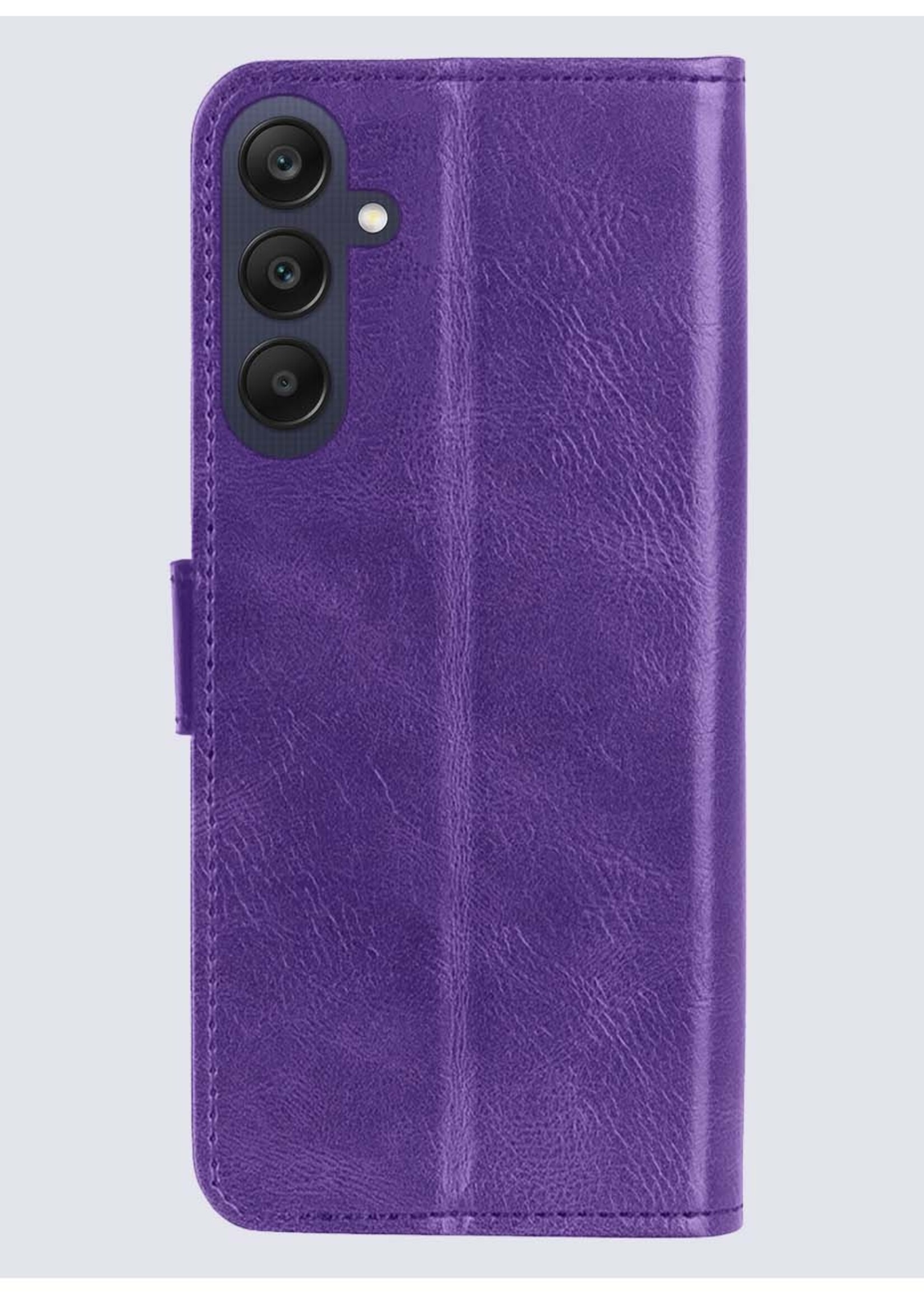 BTH Hoesje Geschikt voor Samsung A25 Hoesje Book Case Hoes Portemonnee Cover Walletcase - Hoes Geschikt voor Samsung Galaxy A25 Hoes Bookcase Hoesje - Paars