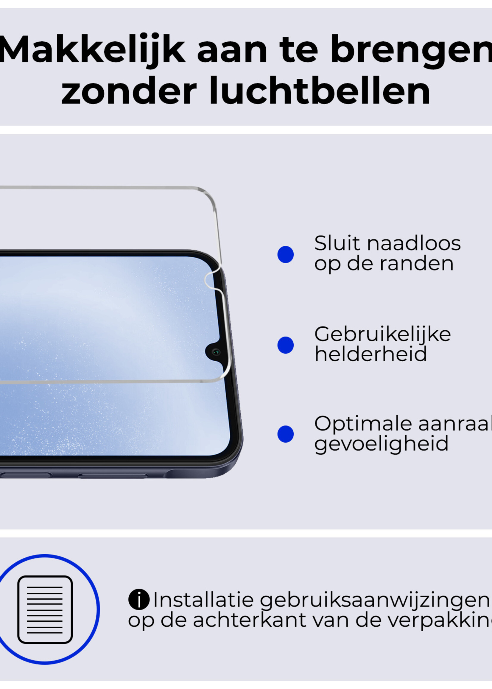 BTH Hoesje Geschikt voor Samsung A25 Hoesje Book Case Hoes Portemonnee Cover Walletcase Met Screenprotector - Hoes Geschikt voor Samsung Galaxy A25 Hoes Bookcase Hoesje - Lichtroze