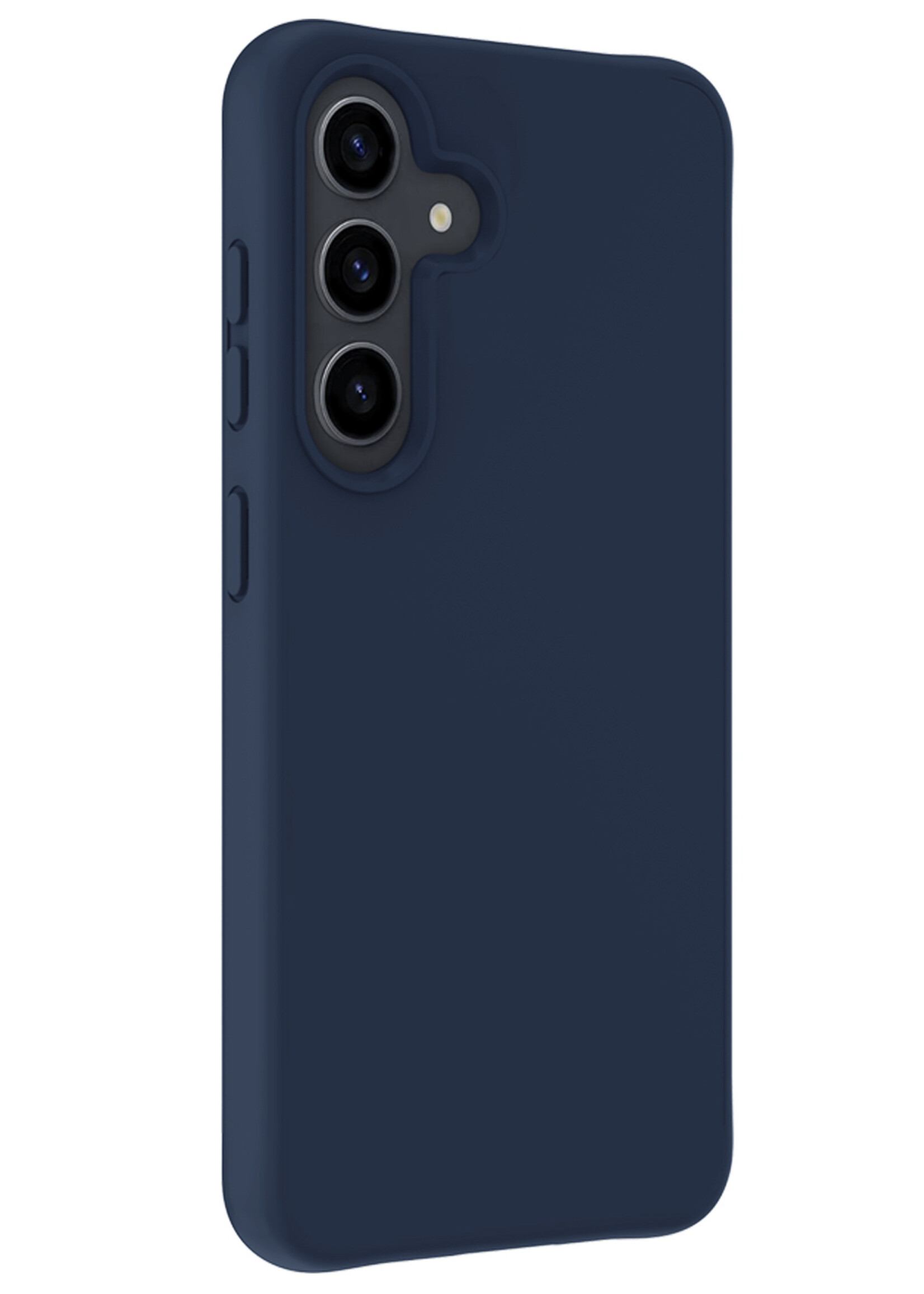 BTH Hoesje Geschikt voor Samsung S23 FE Hoesje Siliconen Case Hoes - Hoes Geschikt voor Samsung Galaxy S23 FE Hoes Cover Case - Donkerblauw