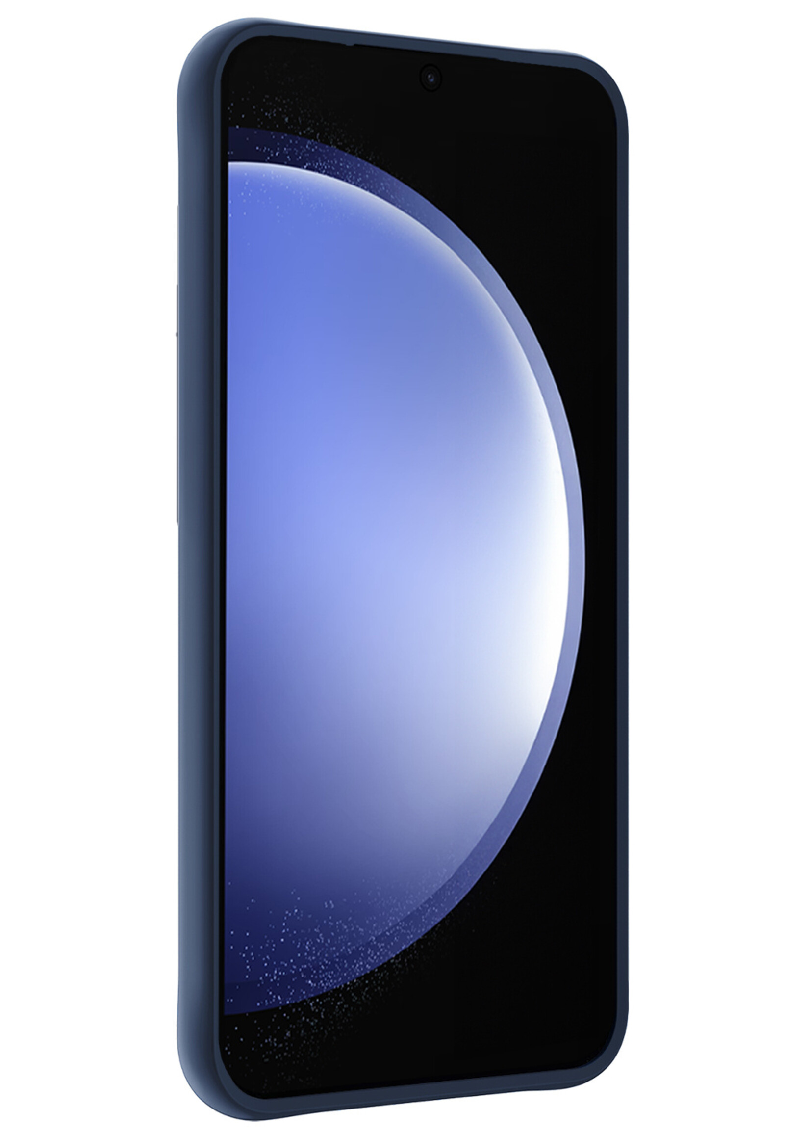 BTH Hoesje Geschikt voor Samsung S23 FE Hoesje Siliconen Case Hoes - Hoes Geschikt voor Samsung Galaxy S23 FE Hoes Cover Case - Donkerblauw