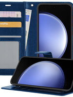 BTH BTH Samsung Galaxy S23 FE Hoesje Bookcase - Donkerblauw
