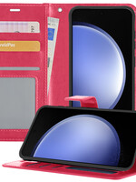 BTH BTH Samsung Galaxy S23 FE Hoesje Bookcase - Donkerroze