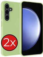 BTH BTH Samsung Galaxy S23 FE Hoesje Siliconen - Groen - 2 PACK
