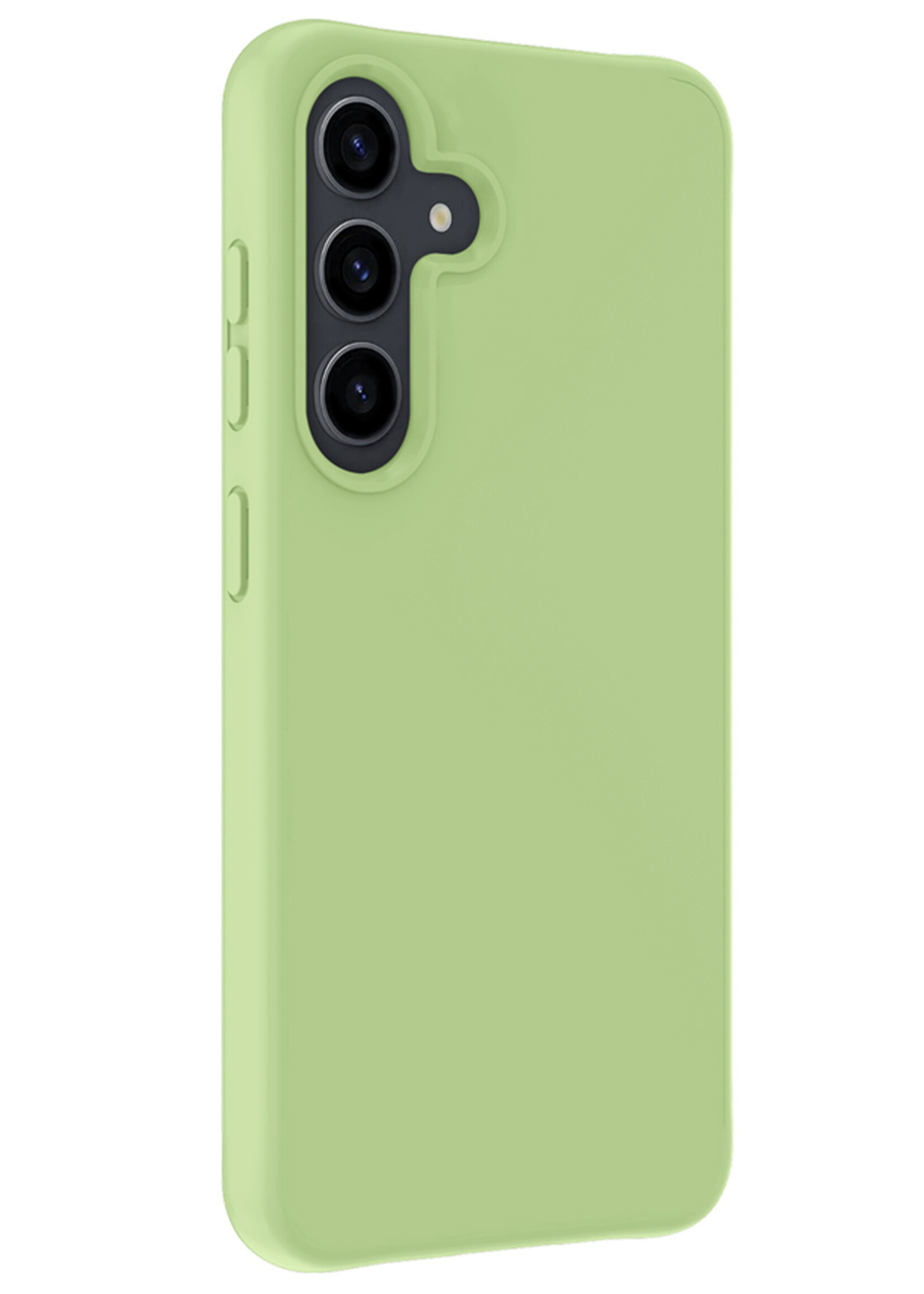 BTH Hoesje Geschikt voor Samsung S23 FE Hoesje Siliconen Case Hoes Met Screenprotector - Hoes Geschikt voor Samsung Galaxy S23 FE Hoes Cover Case - Groen