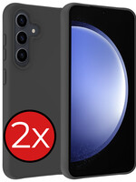 BTH BTH Samsung Galaxy S23 FE Hoesje Siliconen - Zwart - 2 PACK