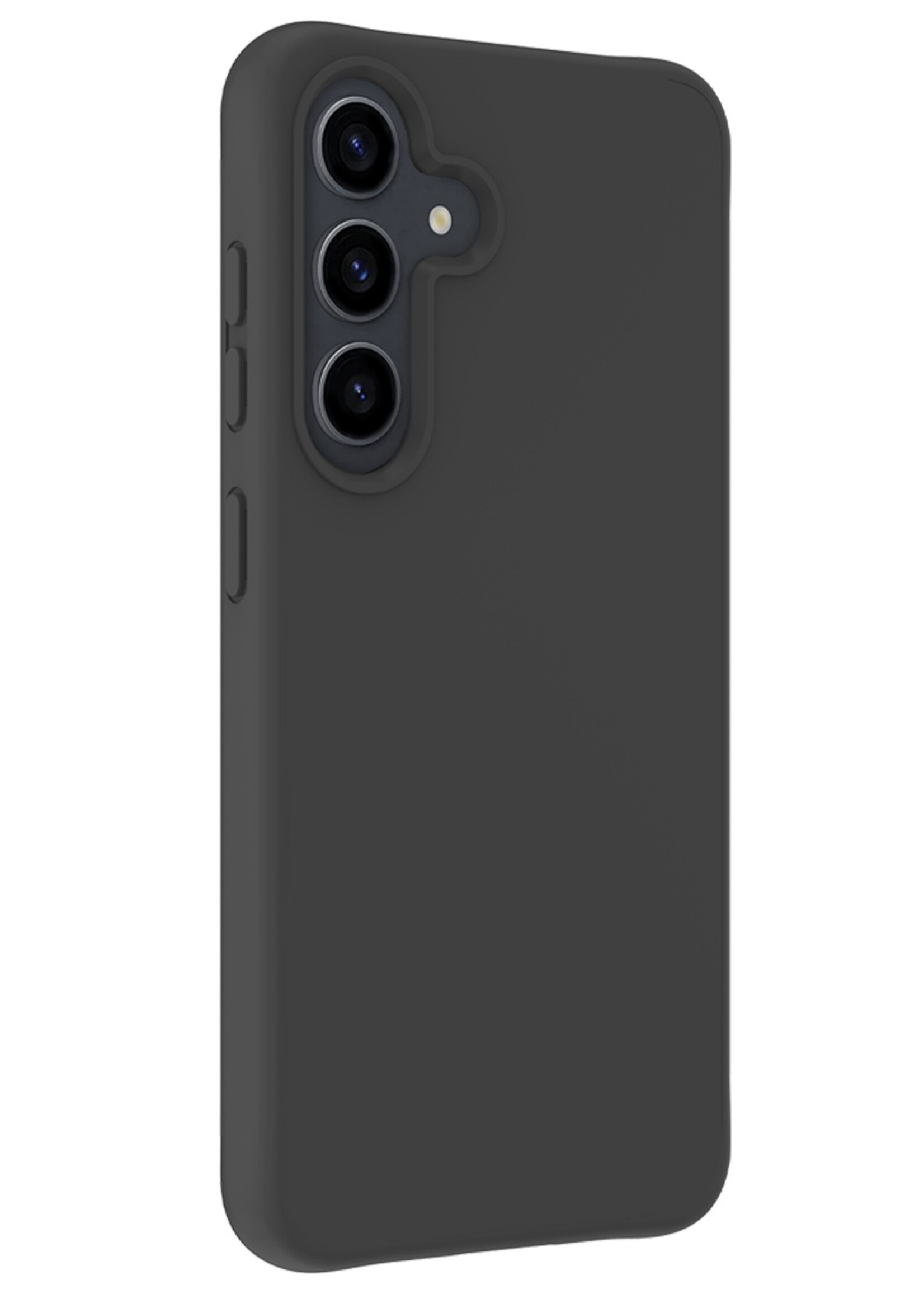 BTH Hoesje Geschikt voor Samsung S23 FE Hoesje Siliconen Case Hoes Met 2x Screenprotector - Hoes Geschikt voor Samsung Galaxy S23 FE Hoes Cover Case - Zwart