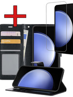 BTH BTH Samsung Galaxy S23 FE Hoesje Bookcase Met Screenprotector - Zwart