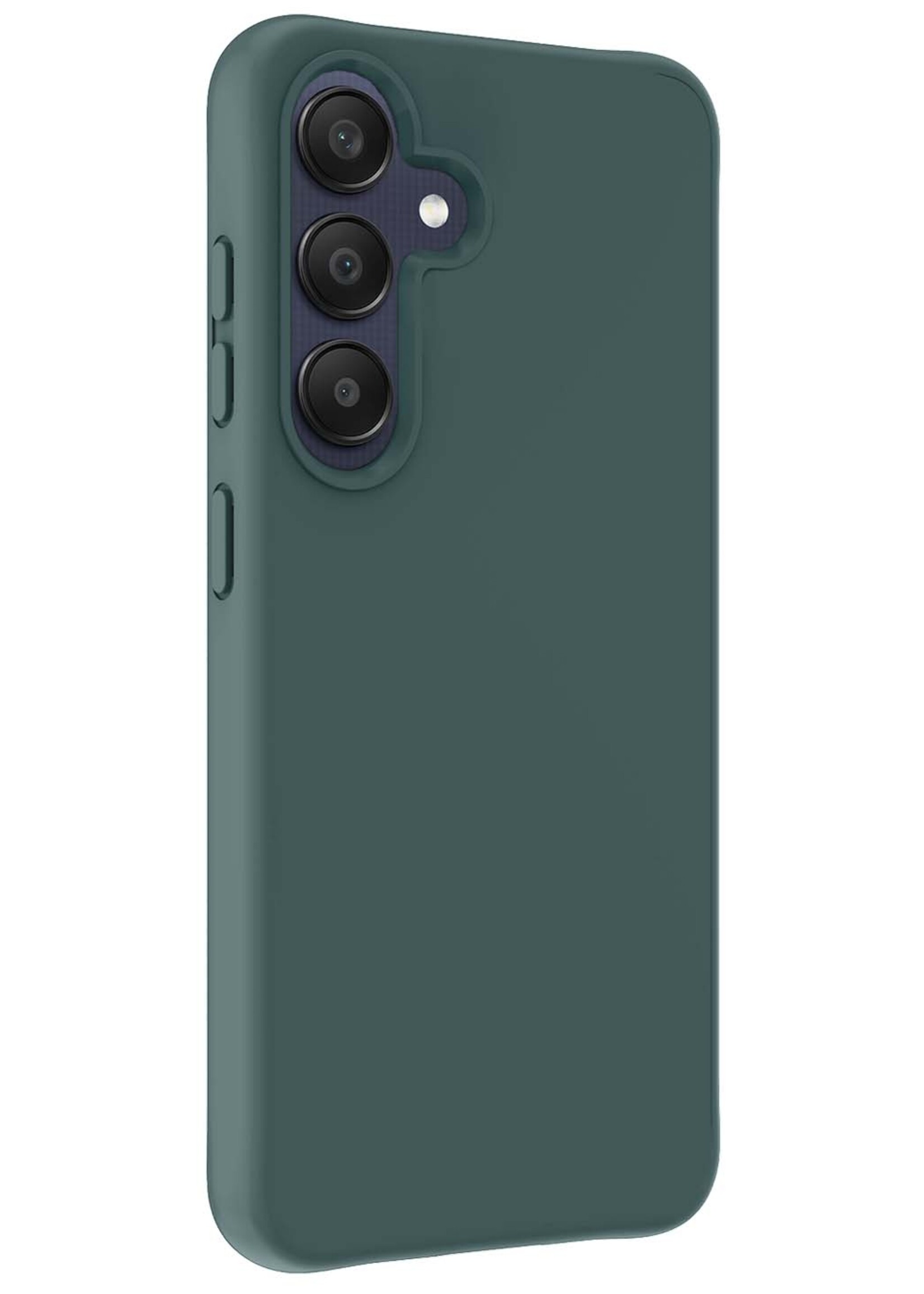 BTH Hoesje Geschikt voor Samsung A25 Hoesje Siliconen Case Hoes - Hoes Geschikt voor Samsung Galaxy A25 Hoes Cover Case - Donkergroen