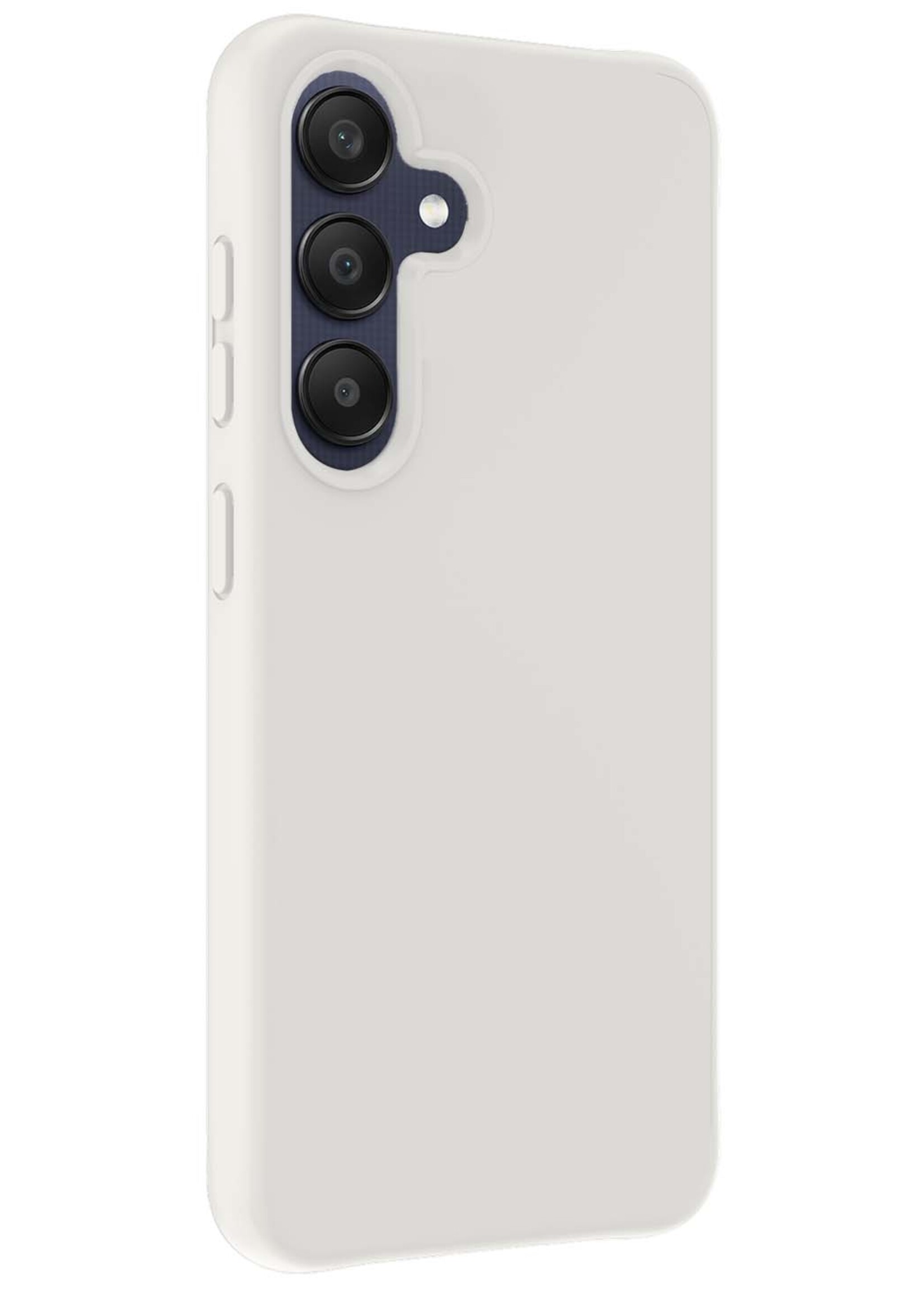 BTH Hoesje Geschikt voor Samsung A25 Hoesje Siliconen Case Hoes - Hoes Geschikt voor Samsung Galaxy A25 Hoes Cover Case - Wit