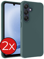 BTH BTH Samsung Galaxy A25 Hoesje Siliconen - Donkergroen - 2 PACK