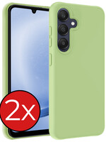 BTH BTH Samsung Galaxy A25 Hoesje Siliconen - Groen - 2 PACK