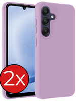 BTH BTH Samsung Galaxy A25 Hoesje Siliconen - Lila - 2 PACK