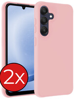 BTH BTH Samsung Galaxy A25 Hoesje Siliconen - Lichtroze - 2 PACK