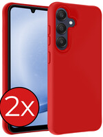 BTH BTH Samsung Galaxy A25 Hoesje Siliconen - Rood - 2 PACK