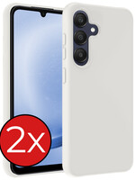 BTH BTH Samsung Galaxy A25 Hoesje Siliconen - Wit - 2 PACK