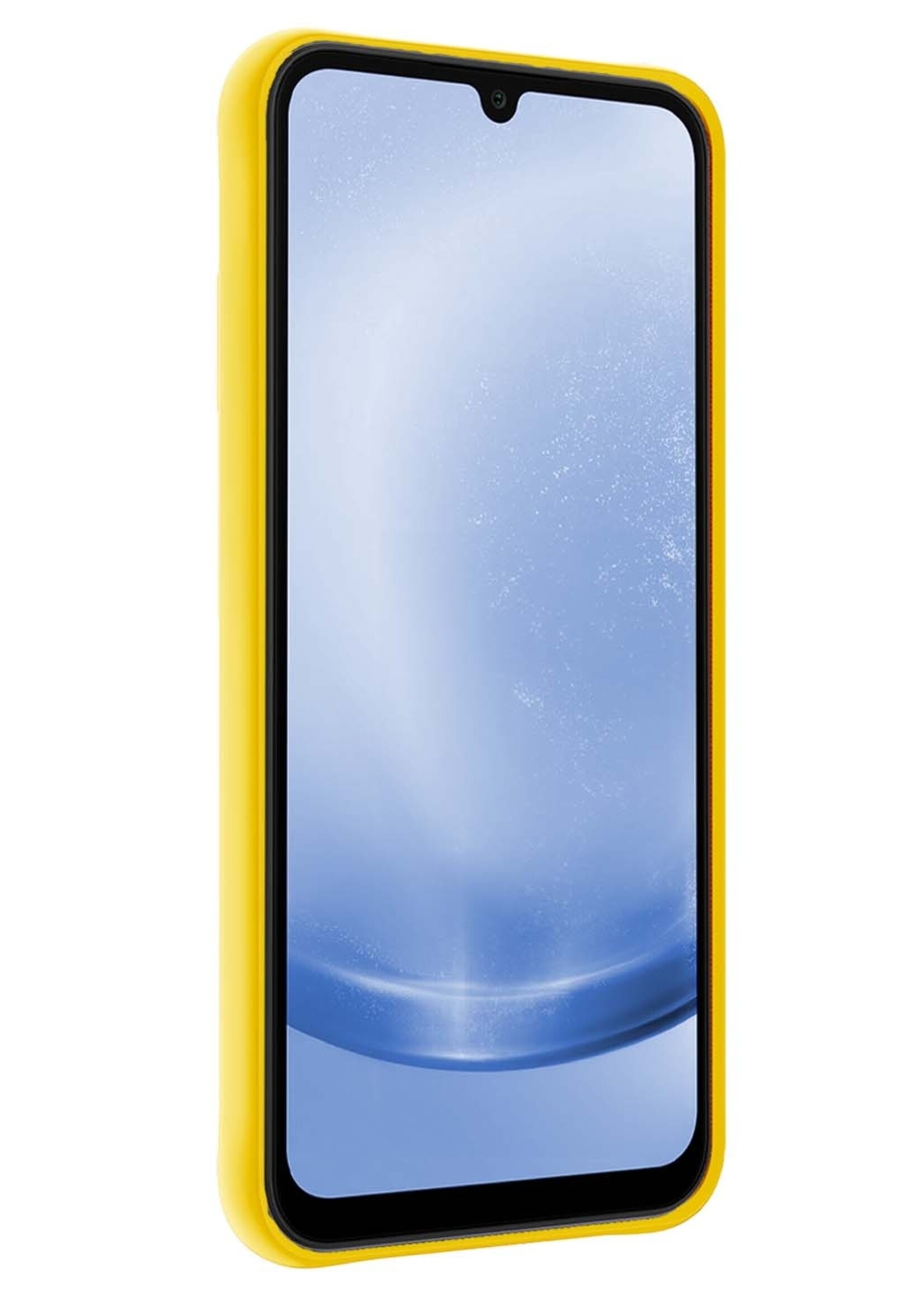 BTH Hoesje Geschikt voor Samsung A25 Hoesje Siliconen Case Hoes Met Screenprotector - Hoes Geschikt voor Samsung Galaxy A25 Hoes Cover Case - Geel