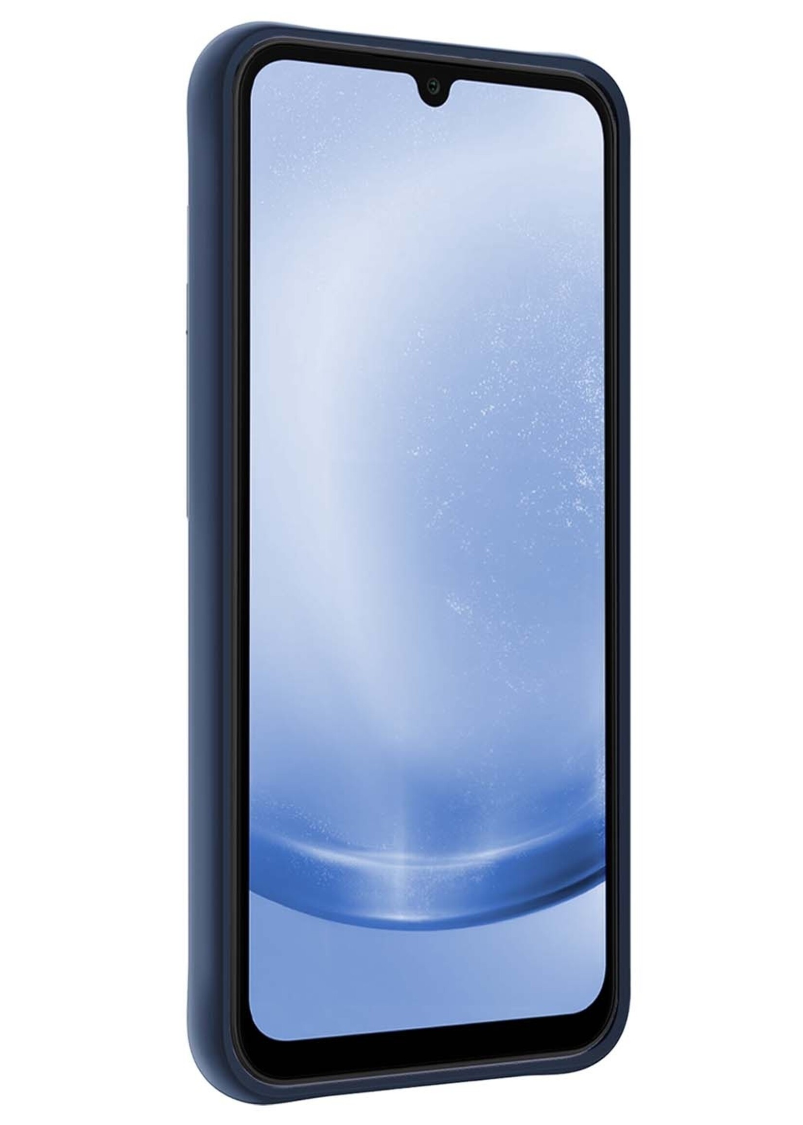 BTH Hoesje Geschikt voor Samsung A25 Hoesje Siliconen Case Hoes Met 2x Screenprotector - Hoes Geschikt voor Samsung Galaxy A25 Hoes Cover Case - Donkerblauw