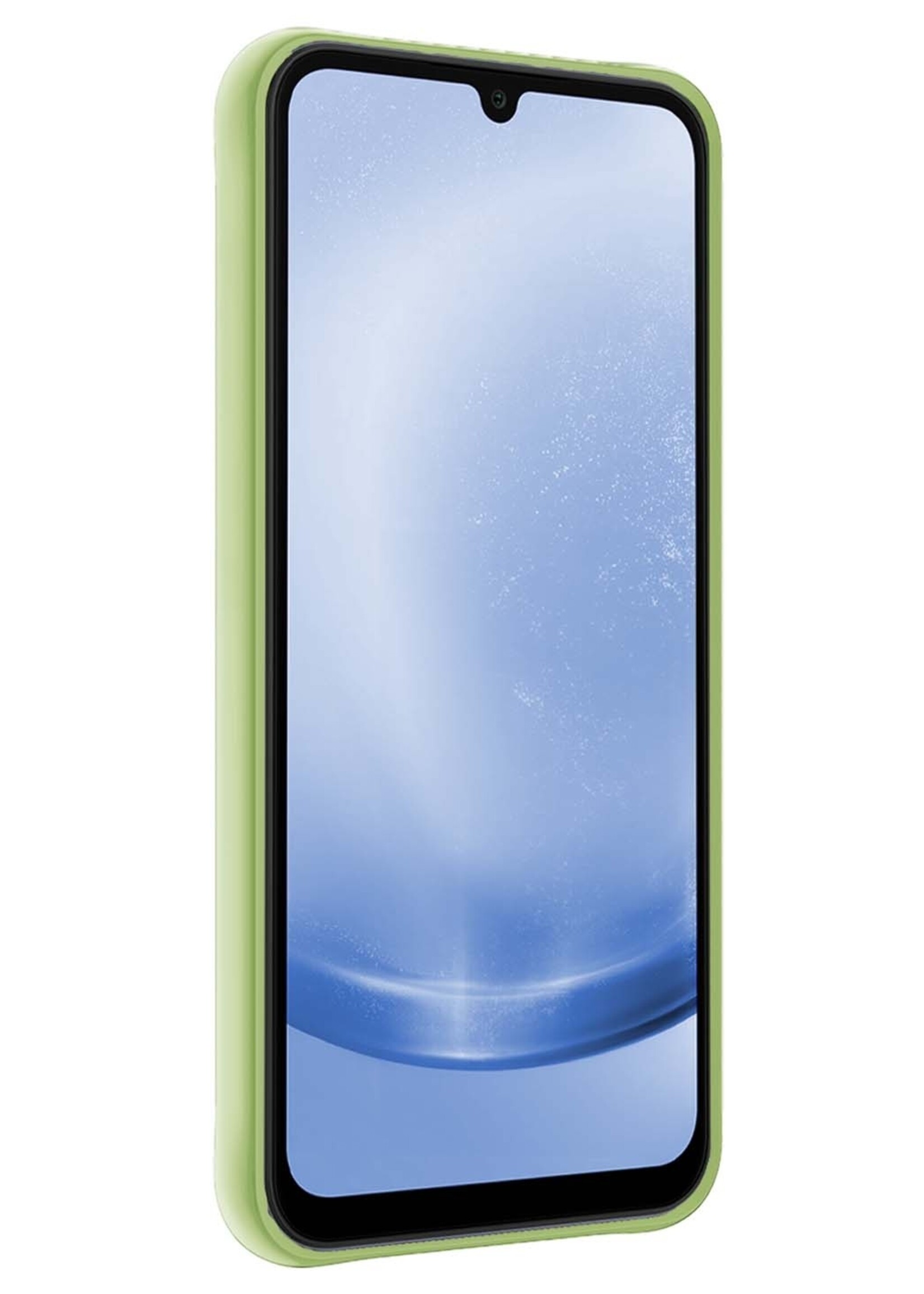 BTH Hoesje Geschikt voor Samsung A25 Hoesje Siliconen Case Hoes Met 2x Screenprotector - Hoes Geschikt voor Samsung Galaxy A25 Hoes Cover Case - Groen