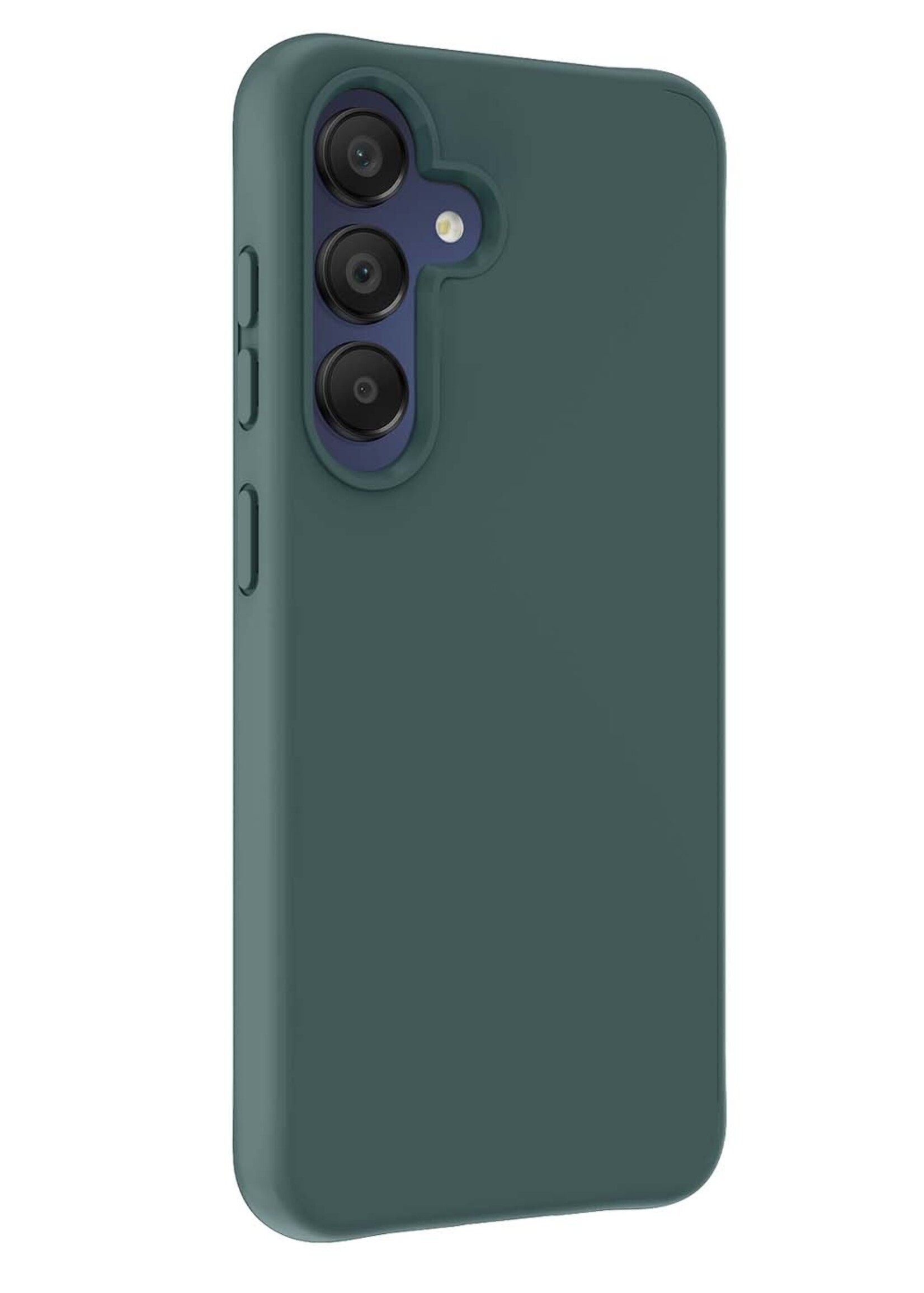 BTH Hoesje Geschikt voor Samsung A15 Hoesje Siliconen Case Hoes - Hoes Geschikt voor Samsung Galaxy A15 Hoes Cover Case - Donkergroen