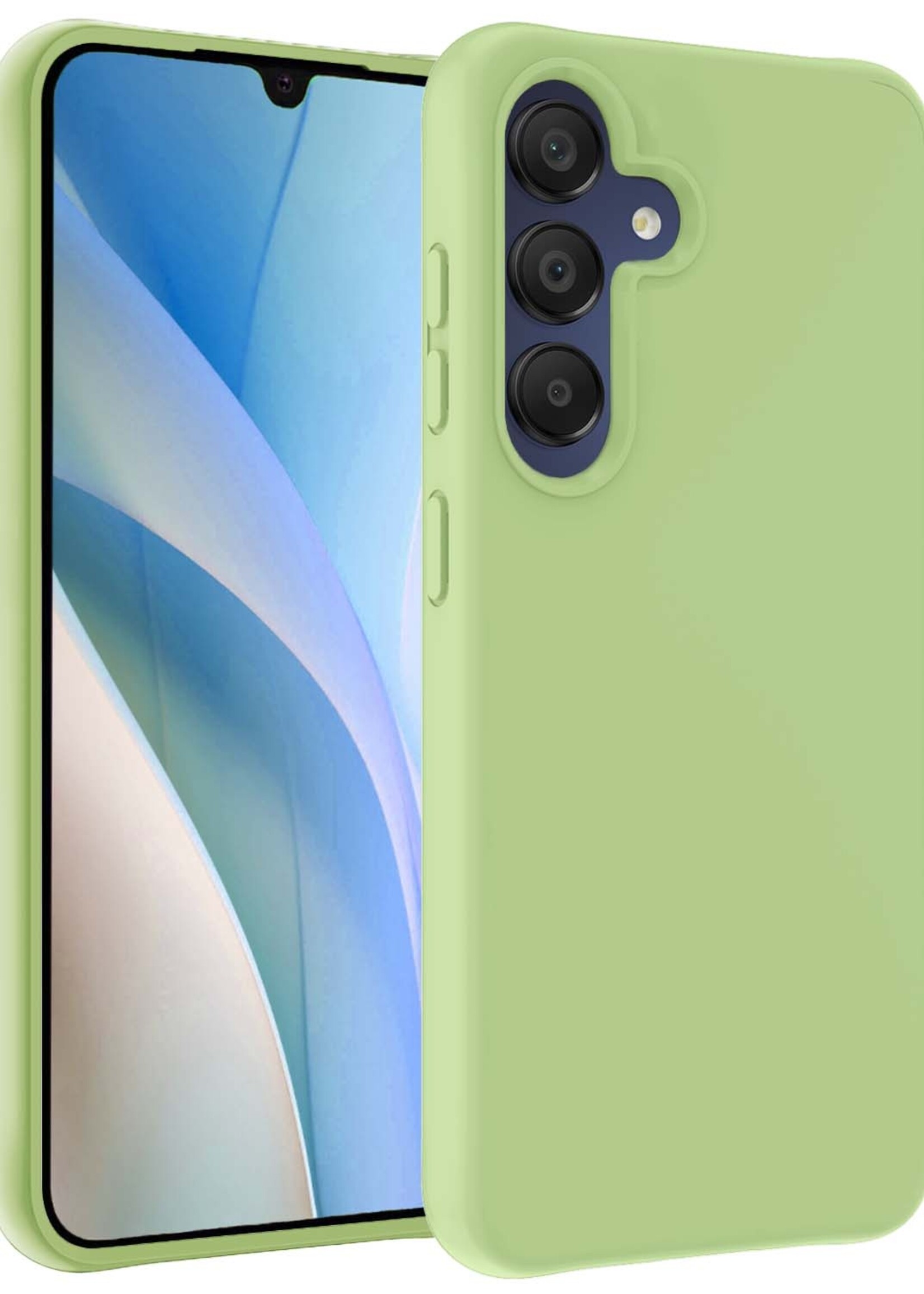 BTH Hoesje Geschikt voor Samsung A15 Hoesje Siliconen Case Hoes - Hoes Geschikt voor Samsung Galaxy A15 Hoes Cover Case - Groen