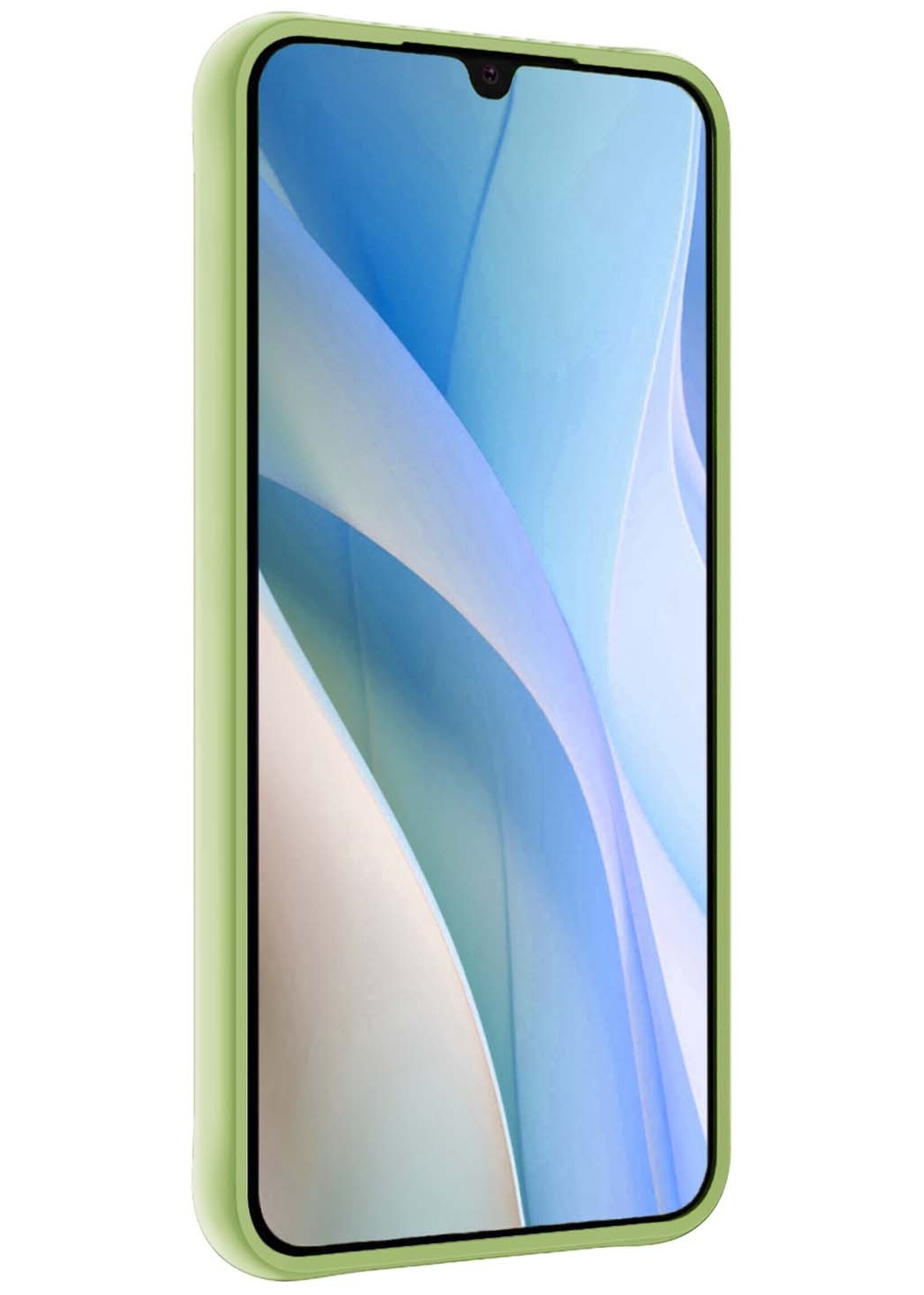BTH Hoesje Geschikt voor Samsung A15 Hoesje Siliconen Case Hoes - Hoes Geschikt voor Samsung Galaxy A15 Hoes Cover Case - Groen