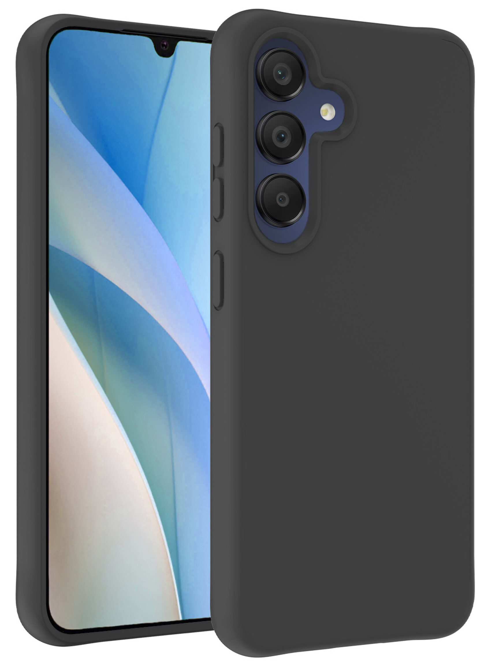 BTH Hoesje Geschikt voor Samsung A15 Hoesje Siliconen Case Hoes - Hoes Geschikt voor Samsung Galaxy A15 Hoes Cover Case - Zwart
