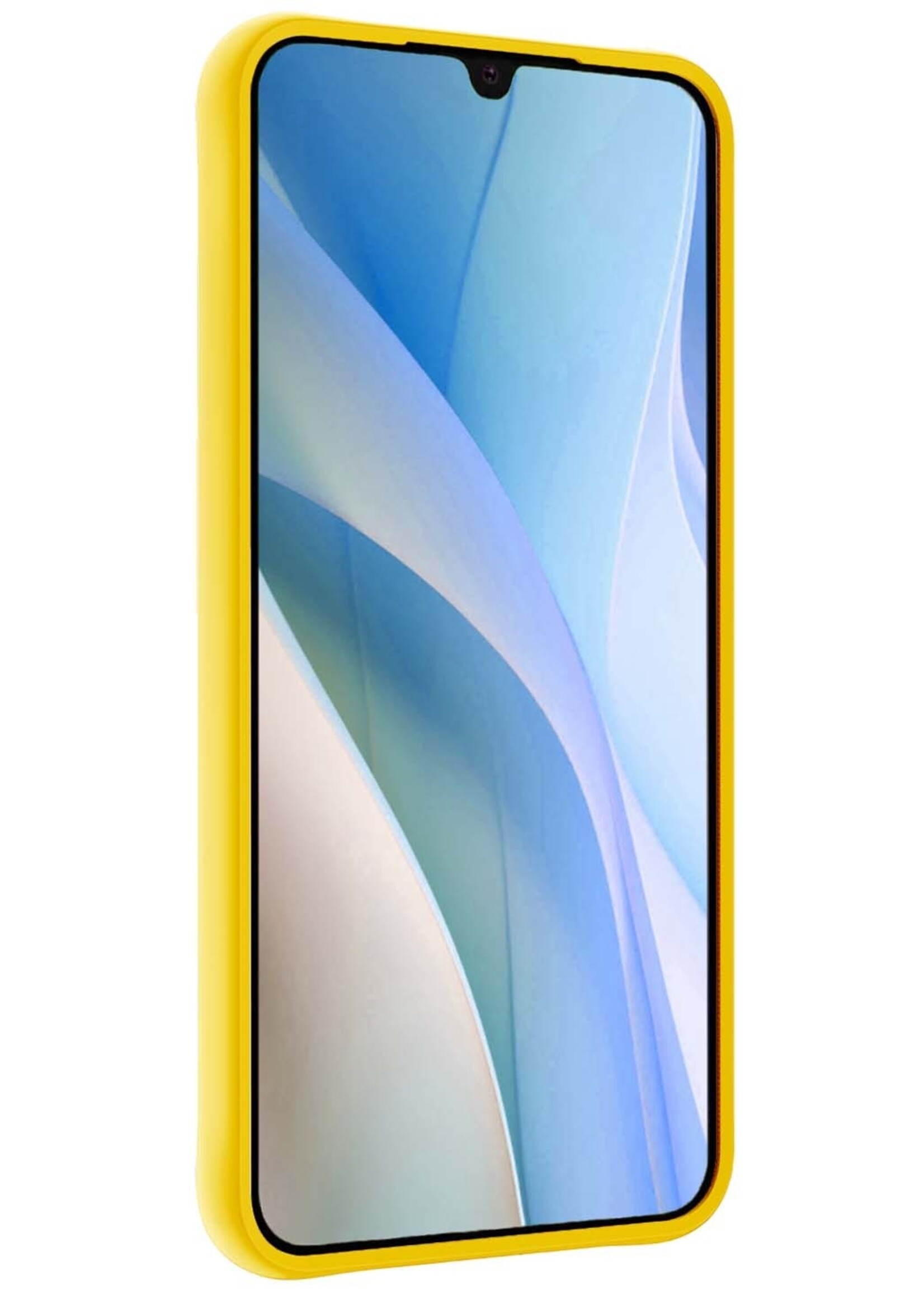 BTH Hoesje Geschikt voor Samsung A15 Hoesje Siliconen Case Hoes - Hoes Geschikt voor Samsung Galaxy A15 Hoes Cover Case - Geel - 2 PACK