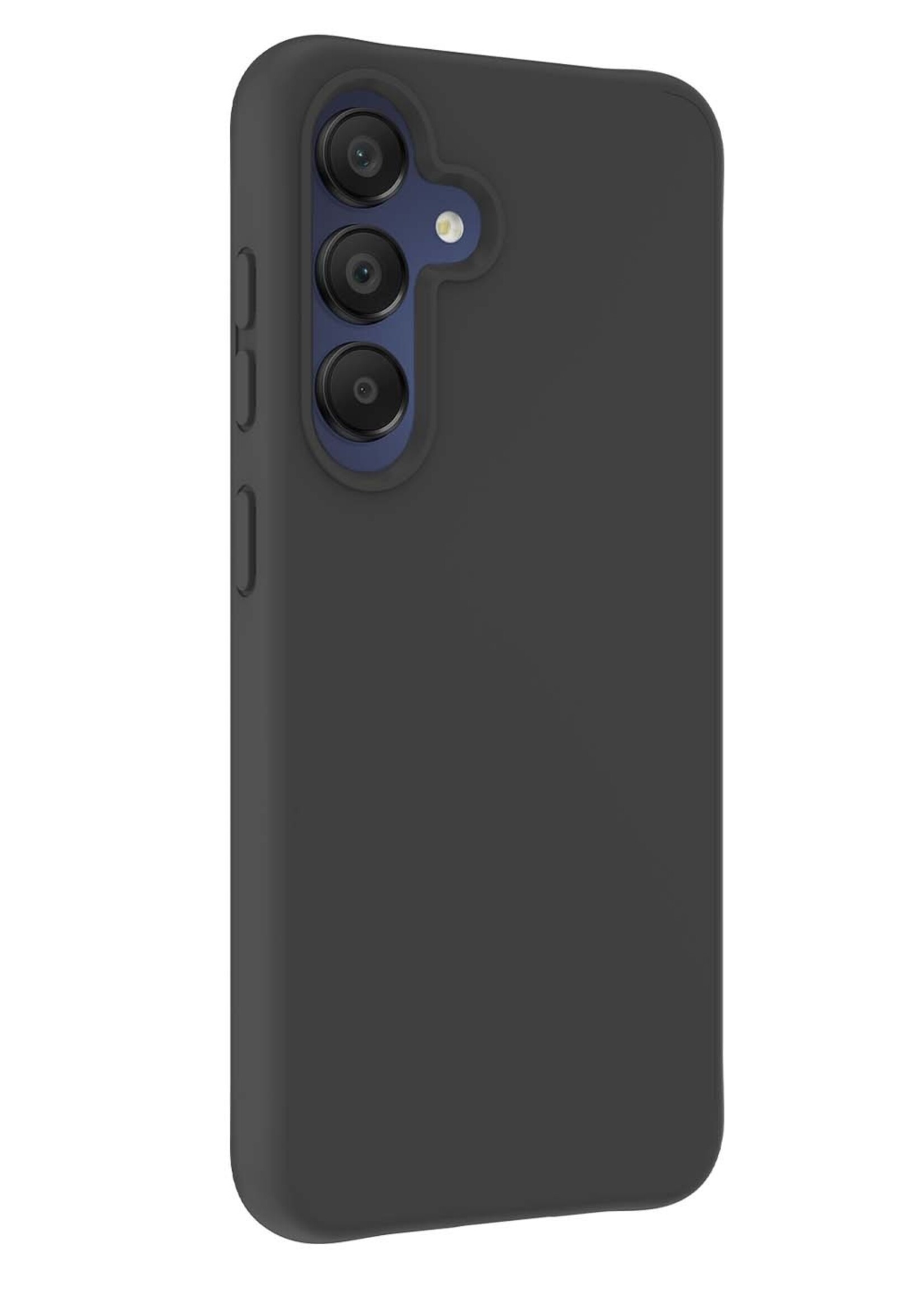 BTH Hoesje Geschikt voor Samsung A15 Hoesje Siliconen Case Hoes Met Screenprotector - Hoes Geschikt voor Samsung Galaxy A15 Hoes Cover Case - Zwart