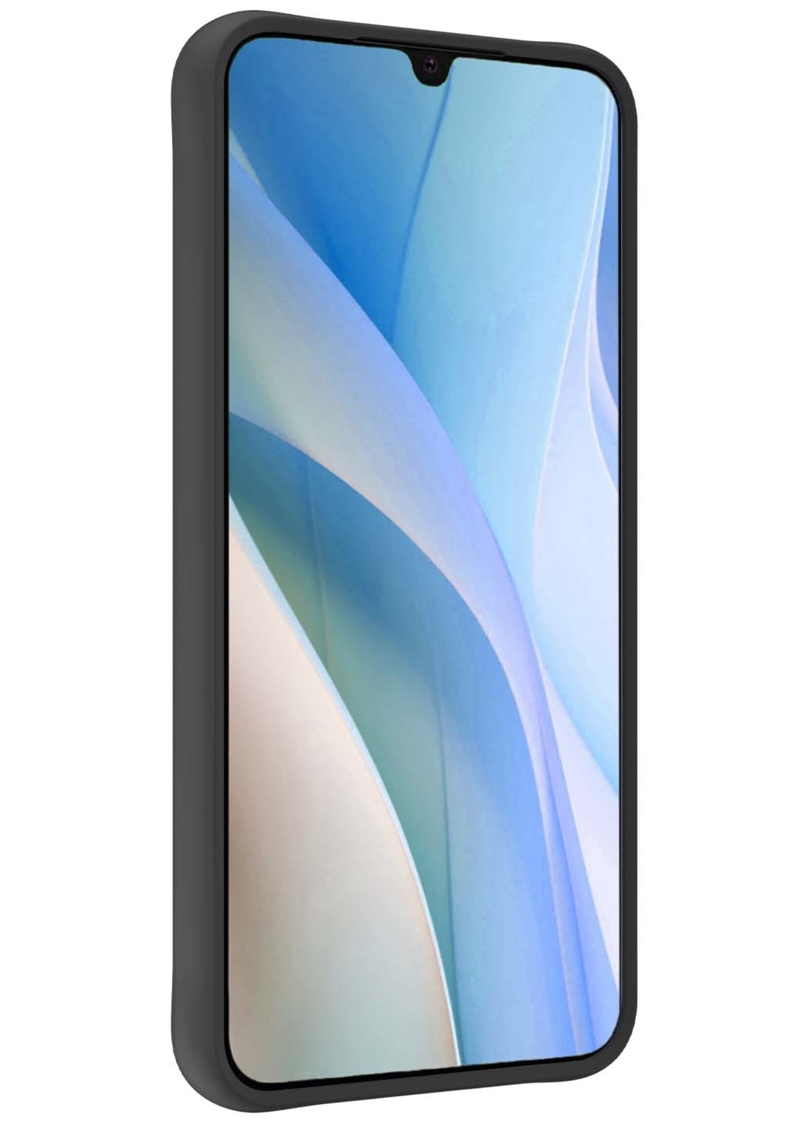 BTH Hoesje Geschikt voor Samsung A15 Hoesje Siliconen Case Hoes Met Screenprotector - Hoes Geschikt voor Samsung Galaxy A15 Hoes Cover Case - Zwart