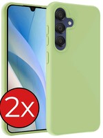 BTH BTH Samsung Galaxy A15 Hoesje Siliconen - Groen - 2 PACK