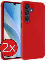 BTH BTH Samsung Galaxy A15 Hoesje Siliconen - Rood - 2 PACK