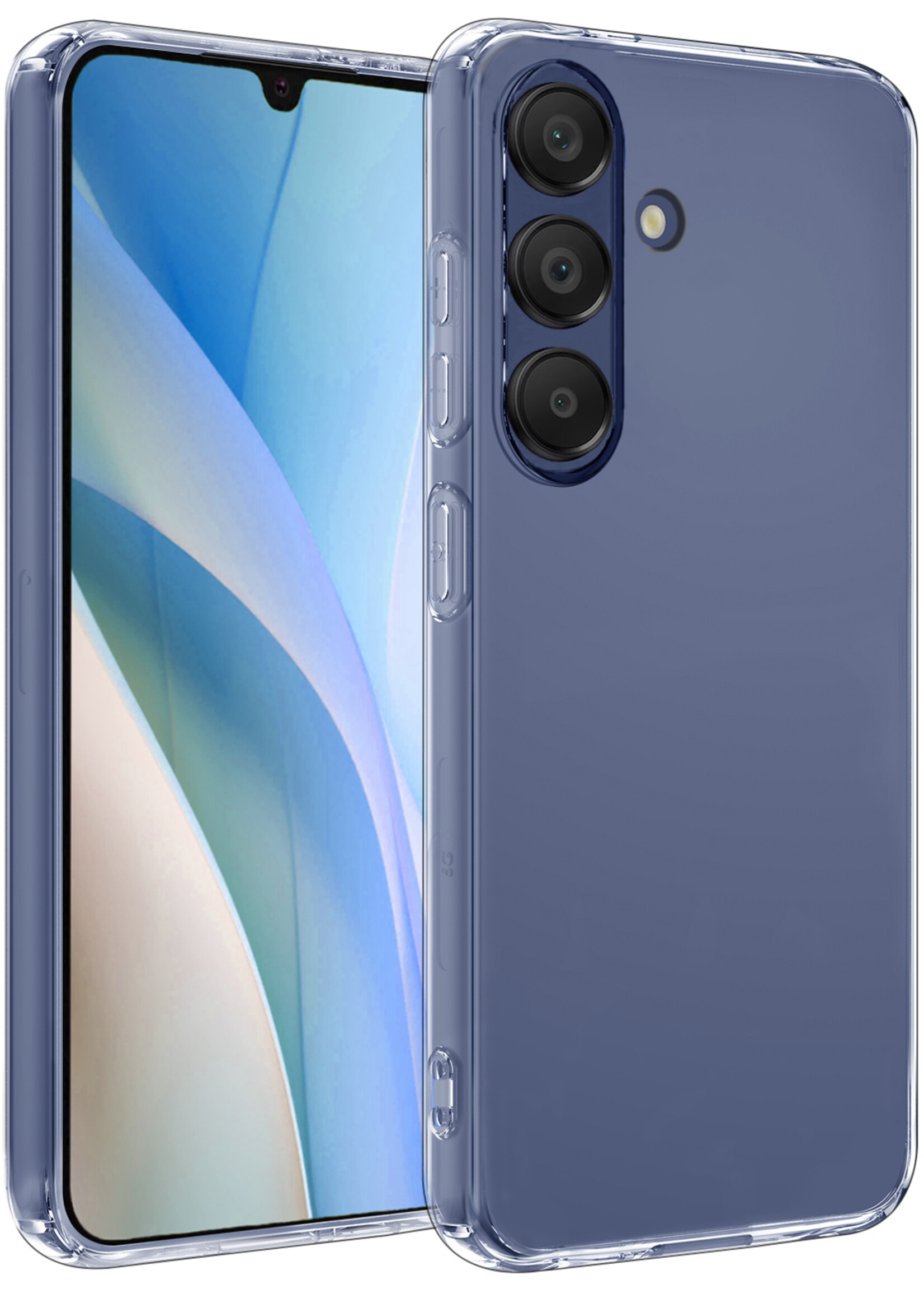 BTH Hoesje Geschikt voor Samsung A15 Hoesje Siliconen Case Hoes - Hoes Geschikt voor Samsung Galaxy A15 Hoes Cover Case - Transparant
