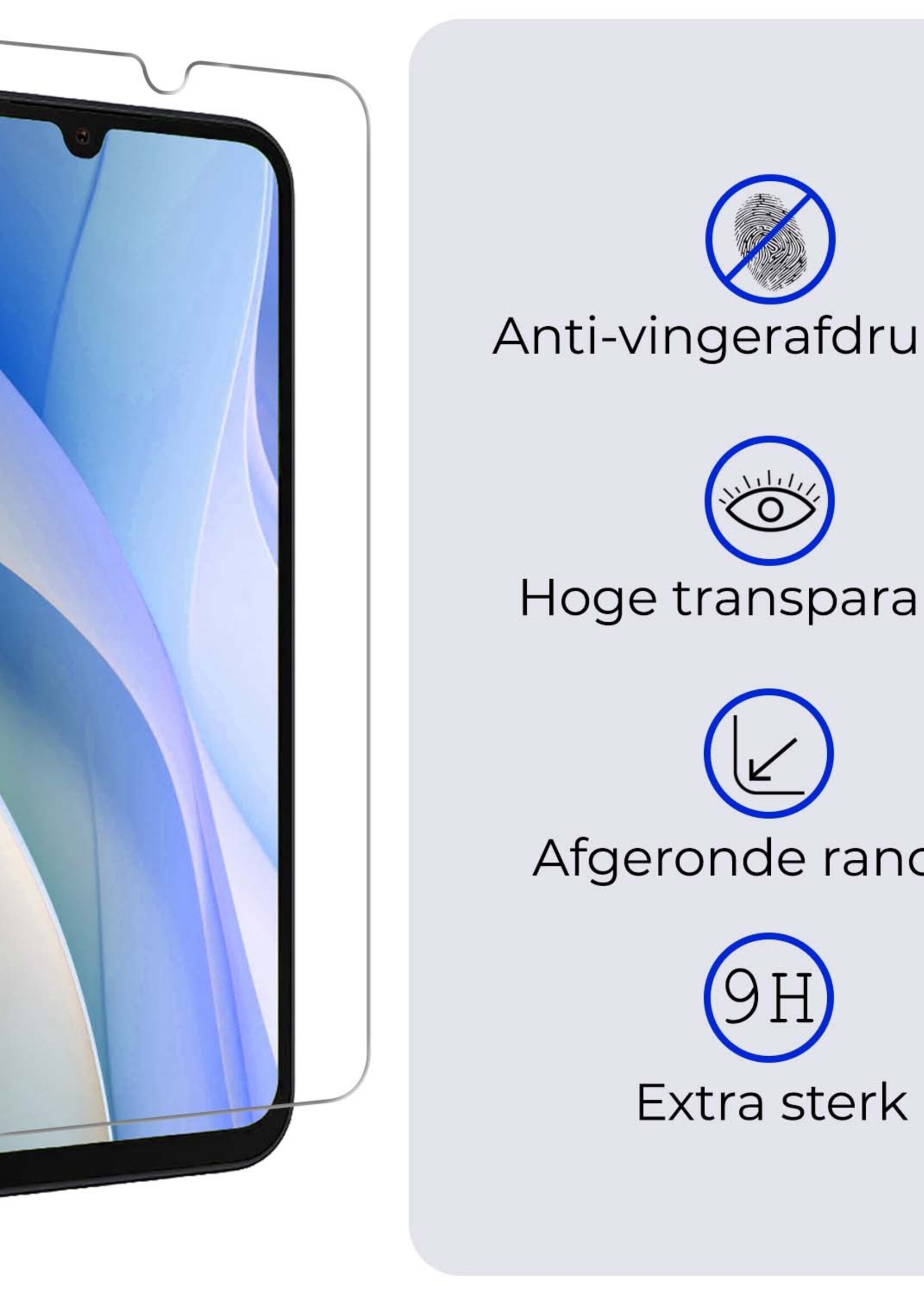 BTH Hoesje Geschikt voor Samsung A15 Hoesje Siliconen Case Hoes Met 2x Screenprotector - Hoes Geschikt voor Samsung Galaxy A15 Hoes Cover Case - Transparant