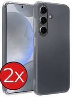 BTH BTH Samsung Galaxy S24 Hoesje Siliconen - Transparant - 2 PACK