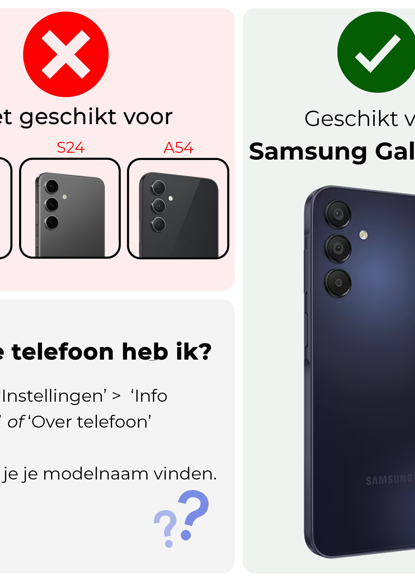 BTH Hoesje Geschikt voor Samsung A15 Hoesje Siliconen Shock Proof Case Hoes Met Screenprotector - Hoes Geschikt voor Samsung Galaxy A15 Hoes Cover Case Shockproof - Transparant