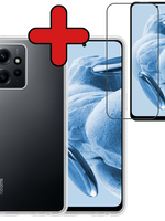 BTH BTH Xiaomi Redmi Note 12 4G Hoesje Siliconen Met Screenprotector - Transparant