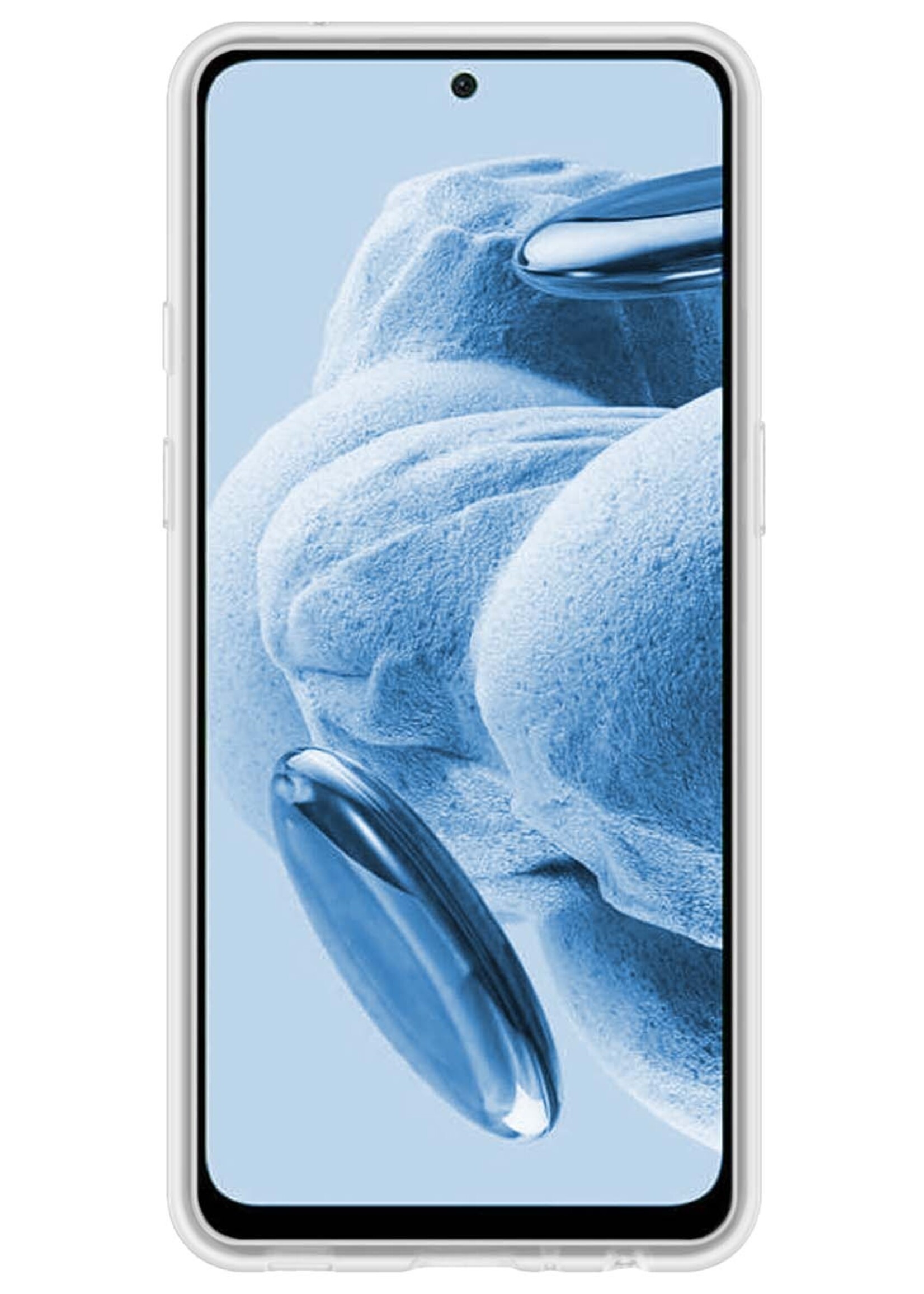 BTH Hoesje Geschikt voor Xiaomi Redmi Note 12 5G Hoesje Siliconen Case Hoes Met 2x Screenprotector - Hoes Geschikt voor Xiaomi Redmi Note 12 5G Hoes Cover Case - Transparant